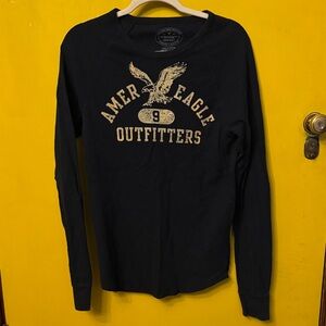 Vintage American Eagle Outfitters Navy Athletic Fit Tee